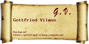 Gottfried Vilmos névjegykártya